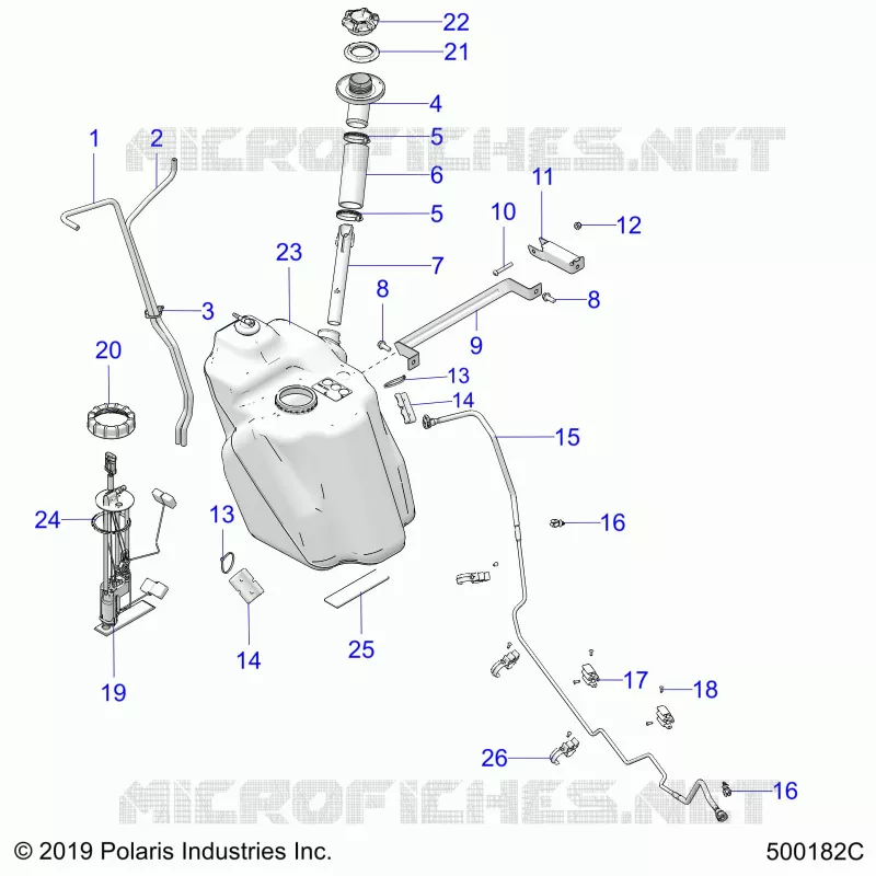 SISTEMA DE COMBUSTIBLE, FUEL TANK ASM.