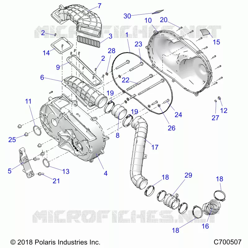 TREN, CLUTCH COVER AND DUCTING