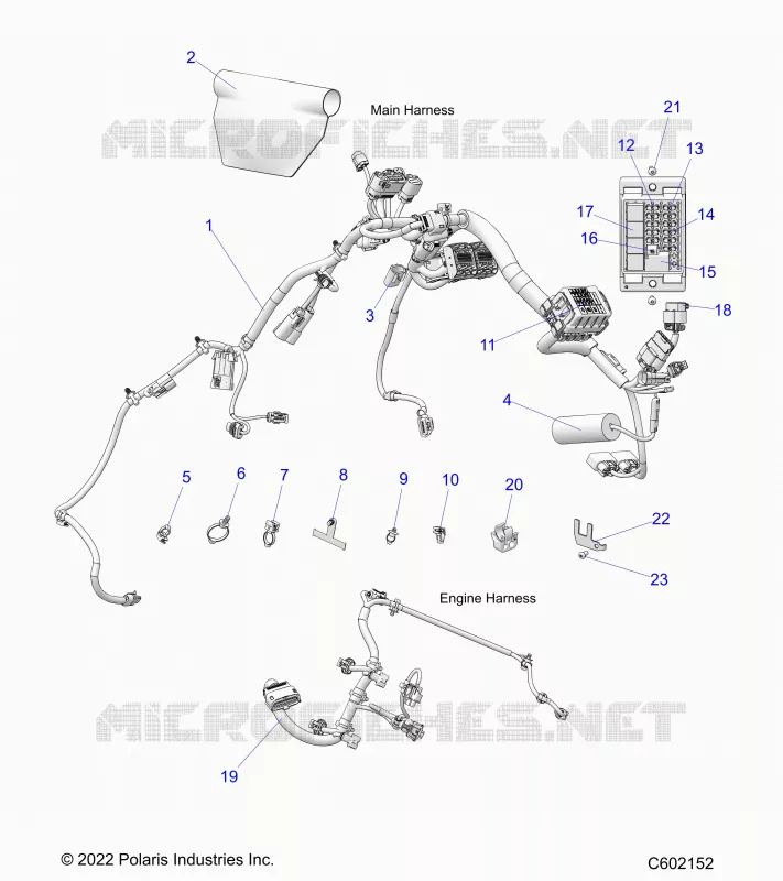 ELECTRICA, WIRE HARNESS,CHASSIS/FUSE BLOCK, ENGINE