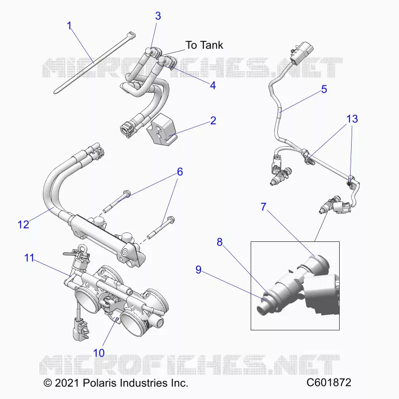 SISTEMA DE COMBUSTIBLE, RAIL, LINES AND THROTTLE BODY