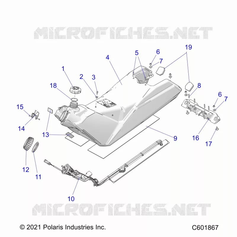 SISTEMA DE COMBUSTIBLE, FUEL TANK ASM.