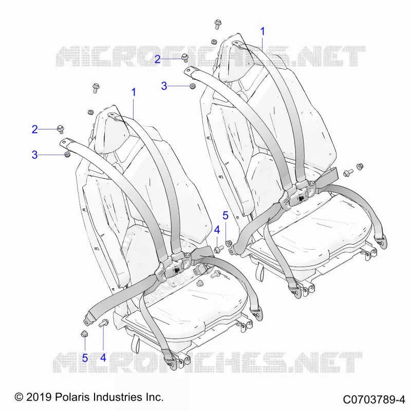 ASIENTO MOUNTING, REAR, 6 POINT