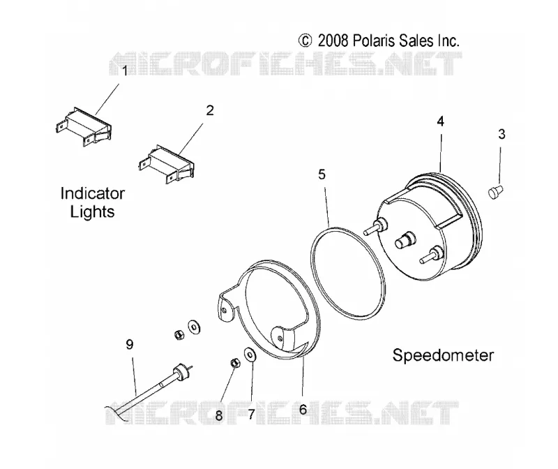 VELOCÍMETRO and INDICATOR LIGHTS