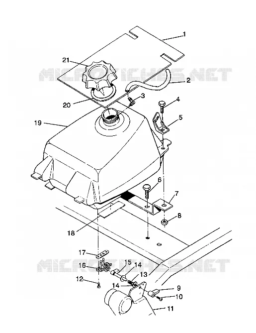 MONTAJE DEL DEPÓSITO DE COMBUSTIBLE Sportsman 4X4 / W938039 (4926382638007A)