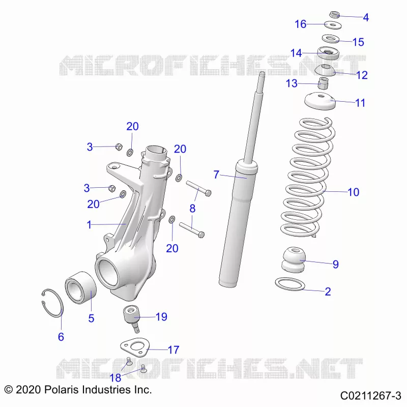 SUSPENSION, PUNTAL DELANTERO