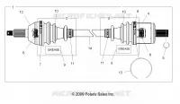 DRIVE TRAIN, TRANSMISION DELANTERA SHAFT