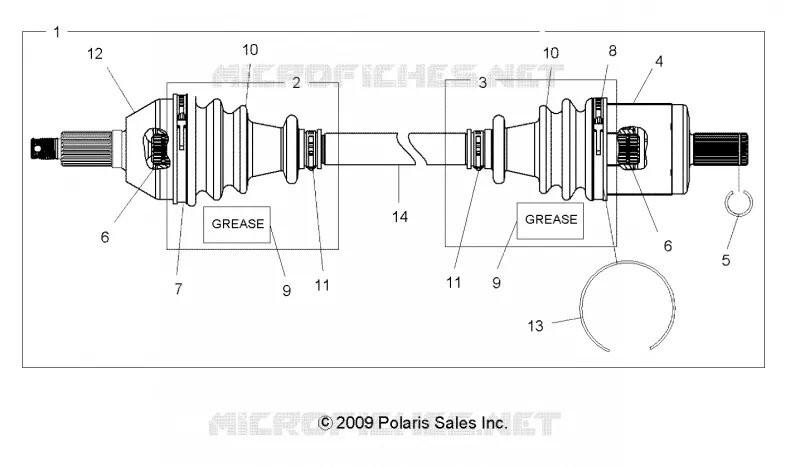 DRIVE TRAIN, TRANSMISION DELANTERA SHAFT