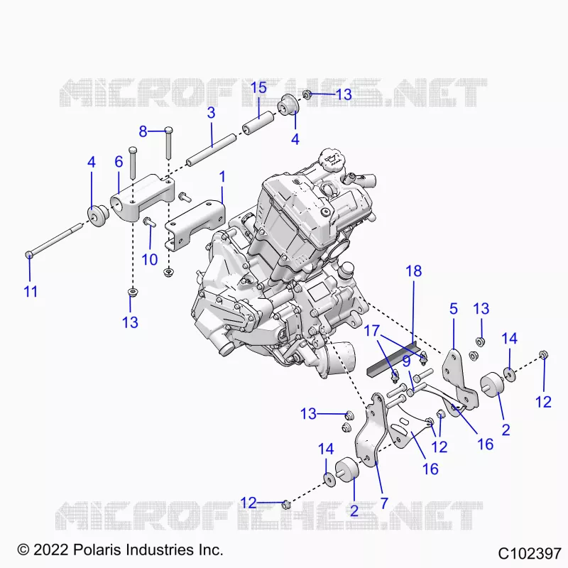 MOTOR, MOUNTING & LONG BLOCK