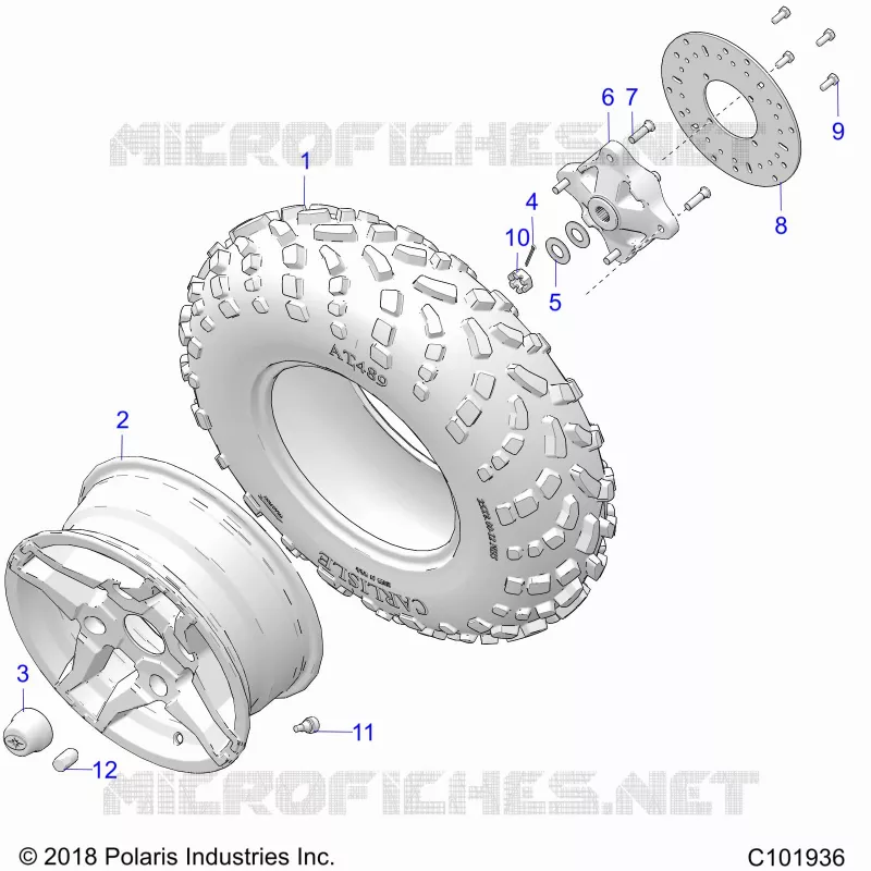 RUEDAS, FRONT TIRE AND BRAKE DISC