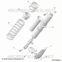 SUSPENSION, REAR MONTAJE DE DESCARGA, DELUXE