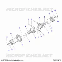SUSPENSION TRASERA HUBS, CARRIER AND BRAKE DISC- A21SDE57K4 (C102247-8)