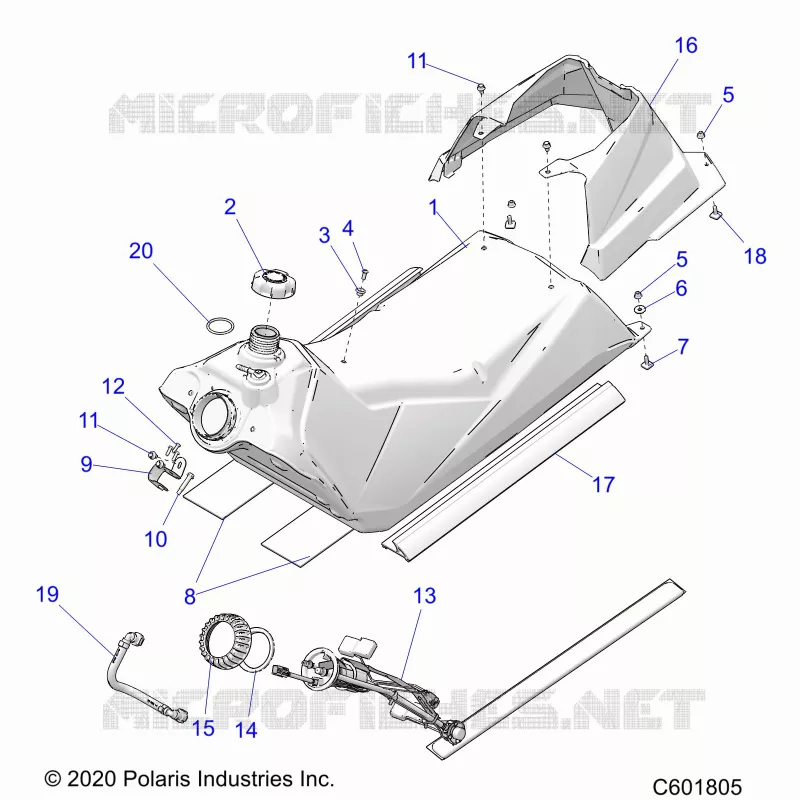 SISTEMA DE COMBUSTIBLE, FUEL TANK ASM.