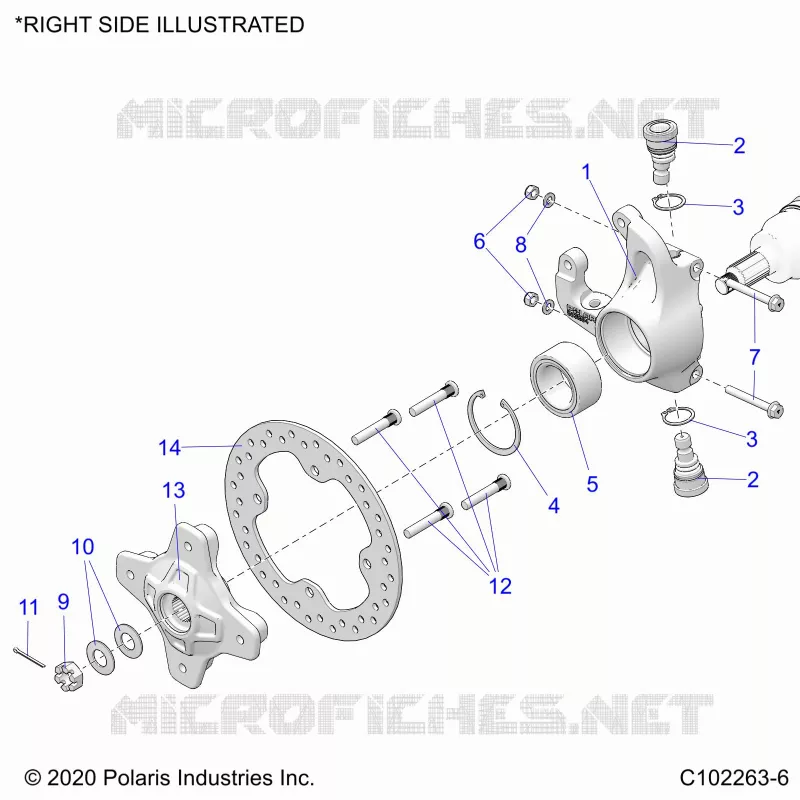 SUSPENSIÃ“N DELANTERA HUB, KNUCKLE AND BRAKE DISC