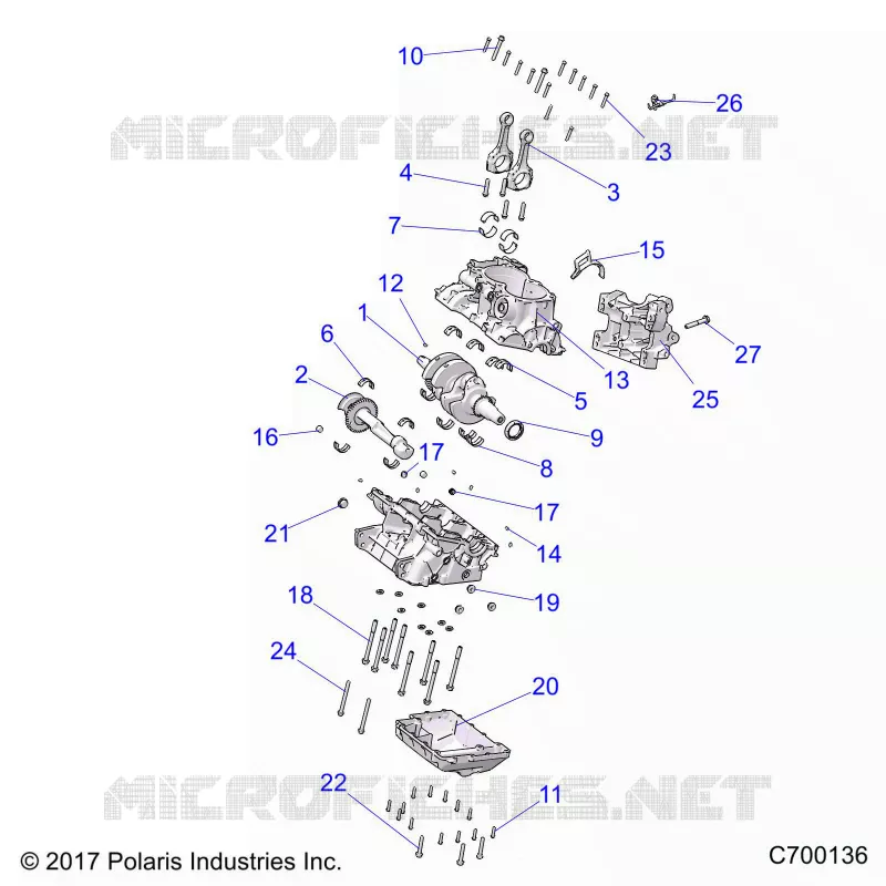 ENGINE, CRANKCASE AND CIGUEÑAL