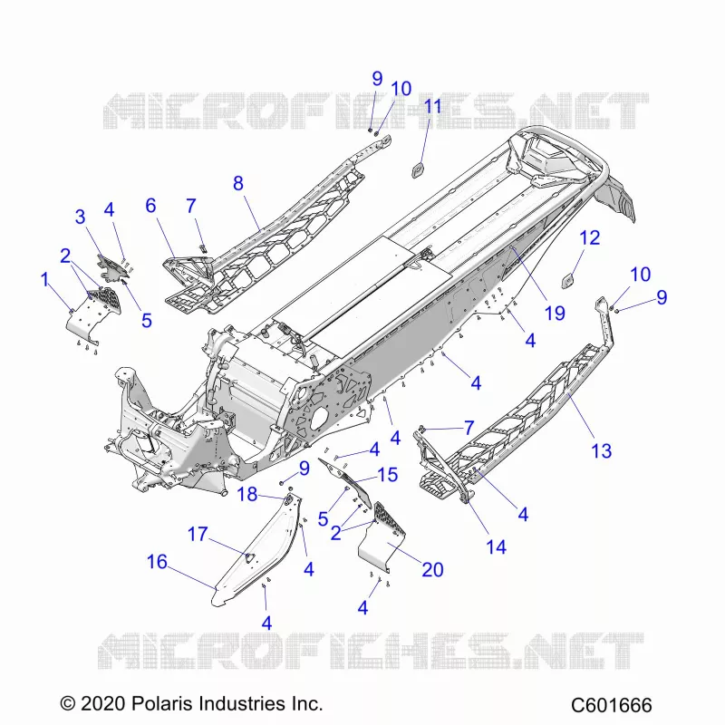 CHASSIS, PROTECCIÃ³N DEL EMBRAGUE, FOOTRESTS, AND RUNNINGBOARDS
