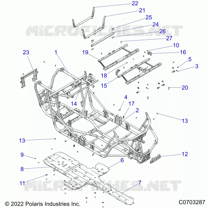 CHASSIS, MAIN FRAME AND ESQUÃD PLATES -Z22N4E99NK (C0703287)