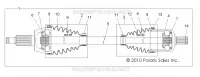 DRIVE TRAIN, TRANSMISION DELANTERA SHAFT
