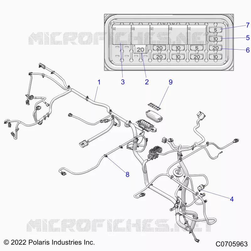 ELECTRICA, WIRE HARNESSES, CHASSIS- R22MAA50A1/A7 (C0705963)