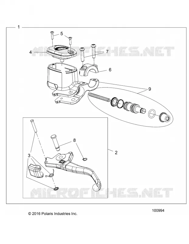 BRAKES, FRONT BRAKE LEVER AND CILINDRO MAESTRO
