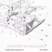 CHASSIS, MOUNTING, FRONT GEARCASE AND PARACHOQUES DELANTERA