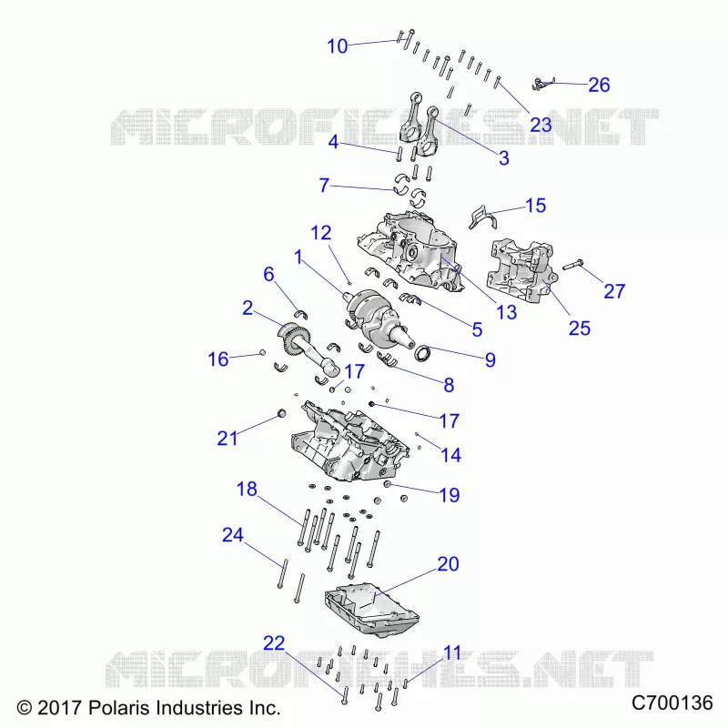 ENGINE, CRANKCASE AND CIGUEÑAL