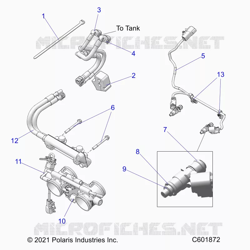 SISTEMA DE COMBUSTIBLE, RAIL, LINES AND THROTTLE BODY