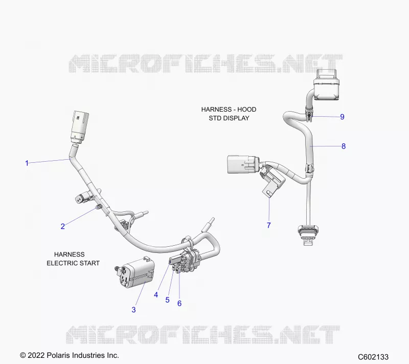 ELECTRICA, WIRE HARNESS, HOOD, ELEC. START