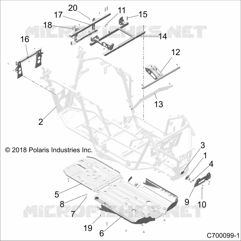 CHASSIS, MARCO PRINCIPAL AND SKID PLATES