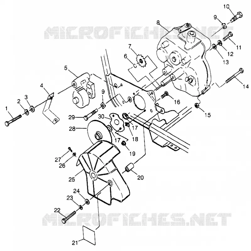 CAJA DE ENGRANAJES Y FRENO DE MONTAJE Sport 400L W97BA38C and Trail Blazer W97BA25C (4940124012C001)