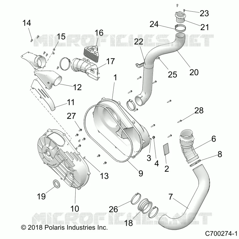 TREN, CLUTCH COVER AND DUCTING