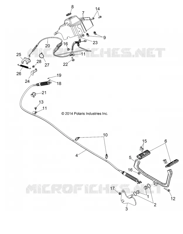 TREN, THROTTLE PEDAL