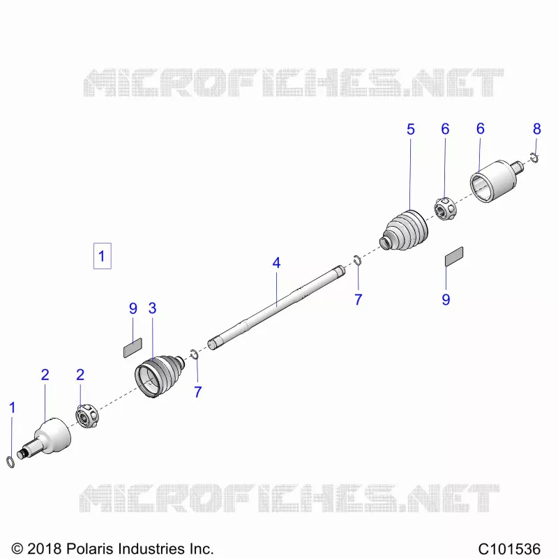 DRIVE TRAIN, TRANSMISION DELANTERA SHAFT