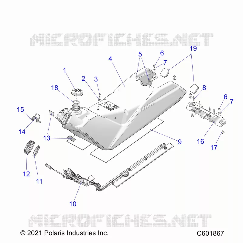 SISTEMA DE COMBUSTIBLE, FUEL TANK ASM.