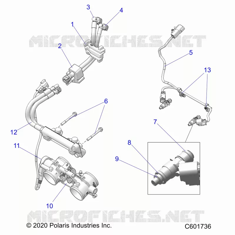 SISTEMA DE COMBUSTIBLE, RAIL, LINES AND THROTTLE BODY