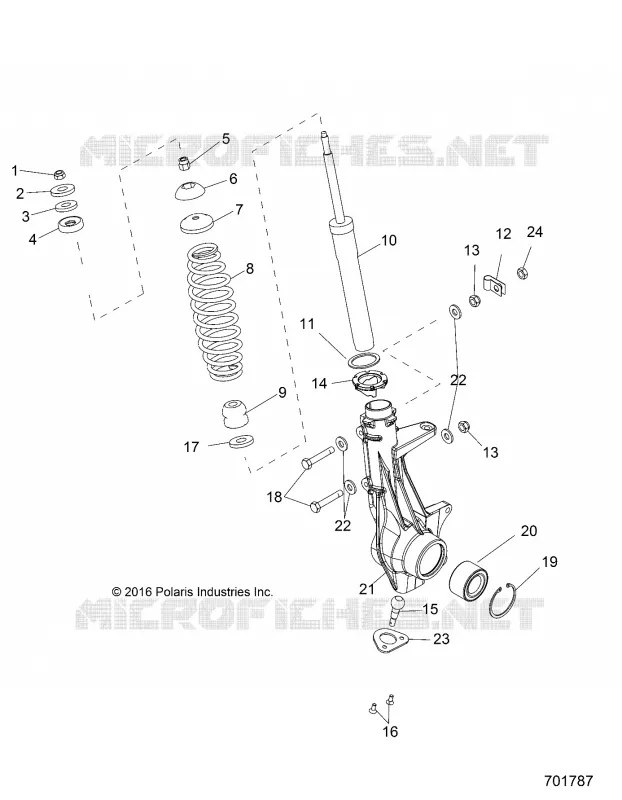 SUSPENSION, PUNTAL DELANTERO