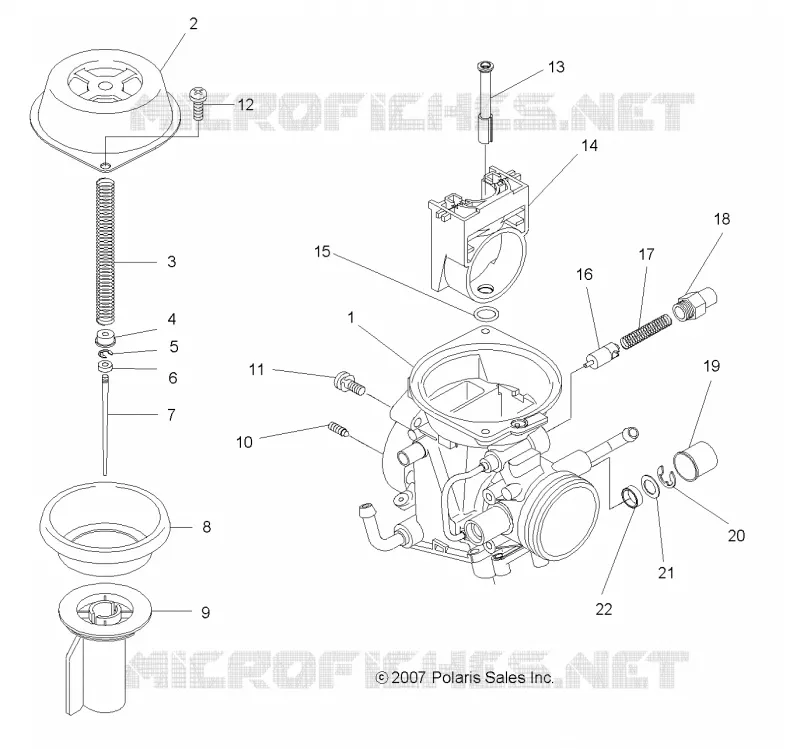 MOTOR, CARBURADOR, UPPER