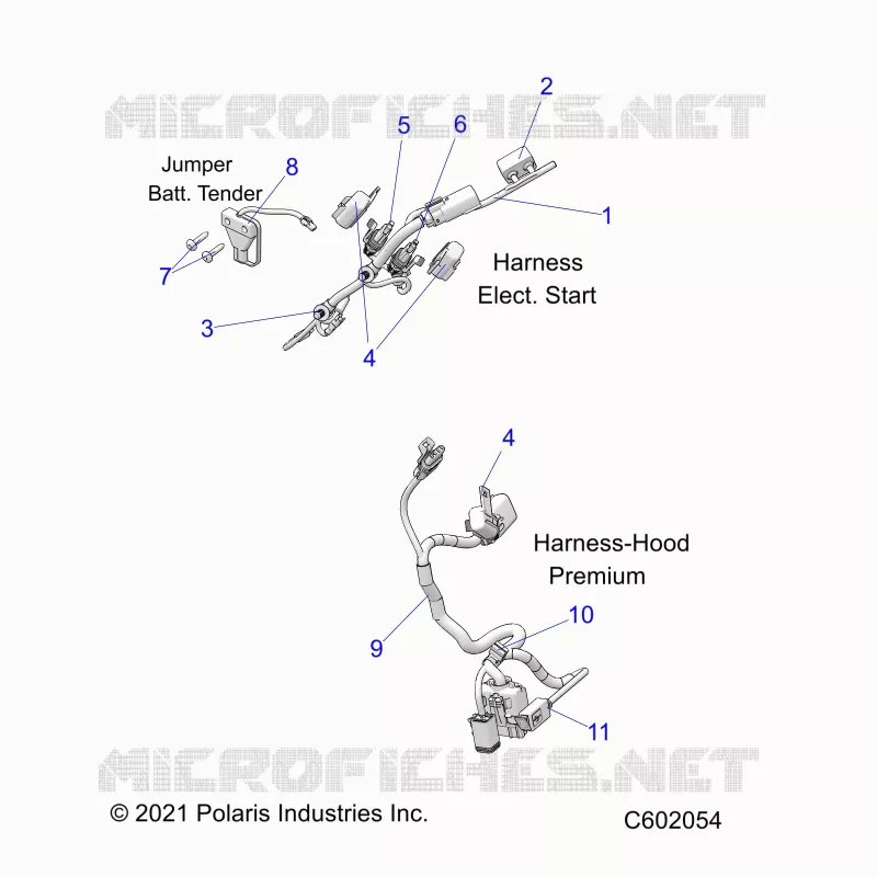 ELECTRICA, WIRE HARNESS, HOOD, ELEC. START