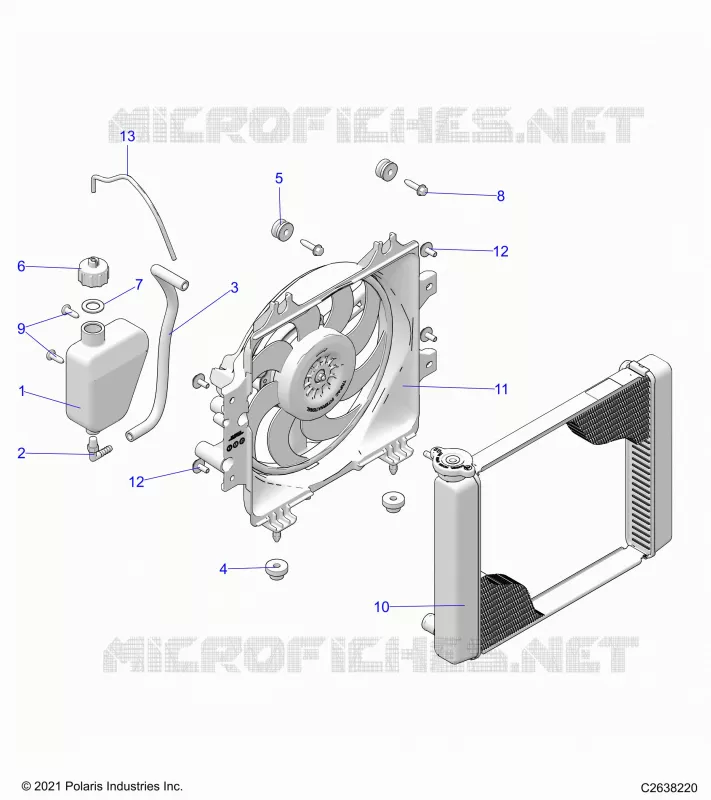 ENGINE, SISTEMA DE REFRIGERACIÃ“N, RADIATOR, FAN & OVERFLOW BOTTLE