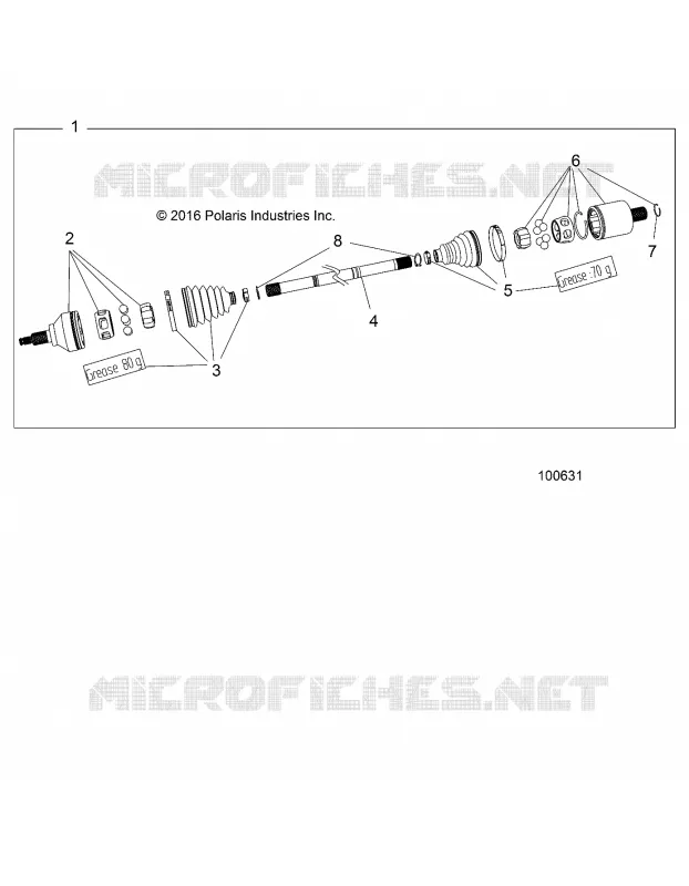 DRIVE TRAIN, TRASERO DEL EJE DE TRANSMISION