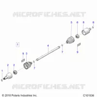 DRIVE TRAIN, TRANSMISION DELANTERA SHAFT