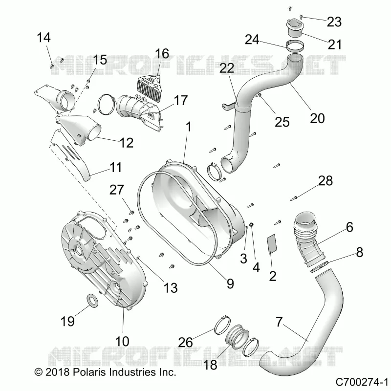 TREN, CLUTCH COVER AND DUCTING