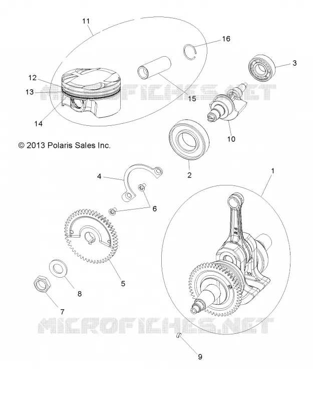 ENGINE, CIGUEÑAL, PISTON AND BALANCE SHAFT