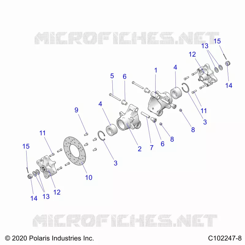 SUSPENSION TRASERA HUBS, CARRIER AND BRAKE DISC