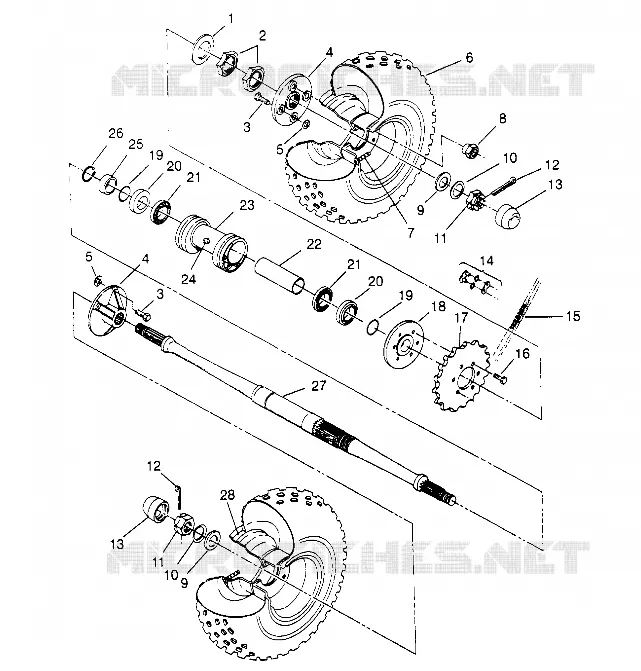 TRASERO conjunto de accionamiento RUEDA 6x6 400L W948740 (4926802680C011)