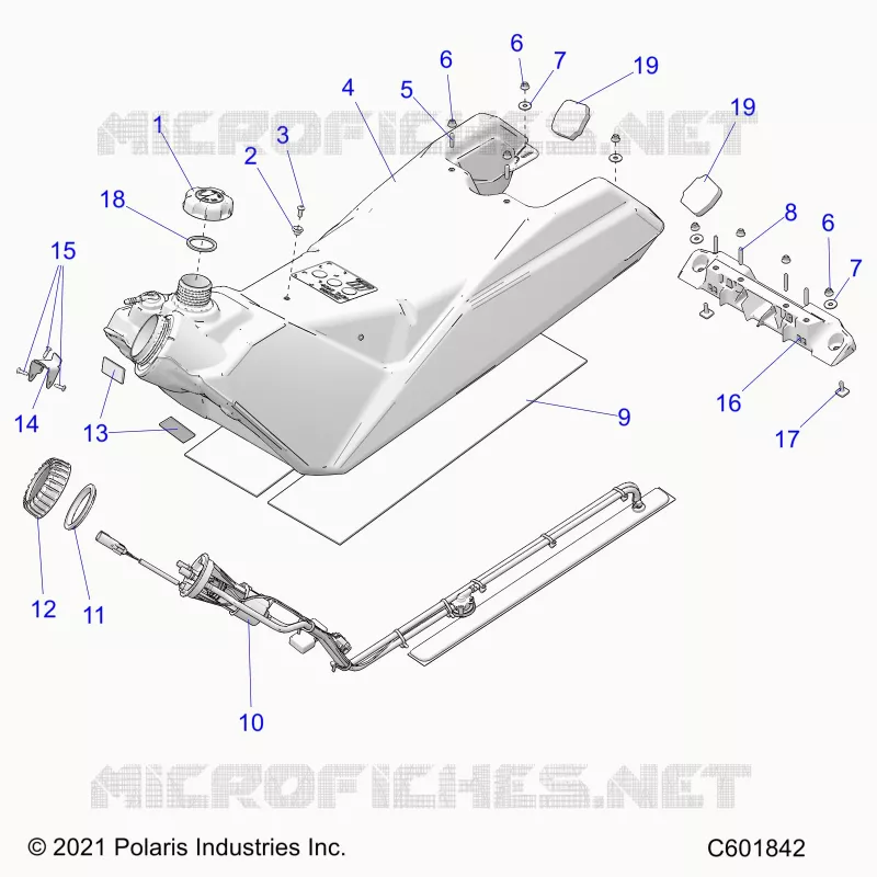 SISTEMA DE COMBUSTIBLE, FUEL TANK ASM.