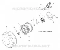 RUEDAS, REAR TIRE AND BRAKE DISC