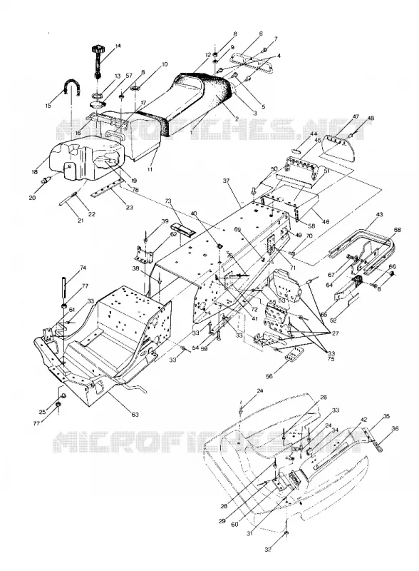 CHASIS AND ASIENTO Classic, 400 and 650 (4914131413001A)