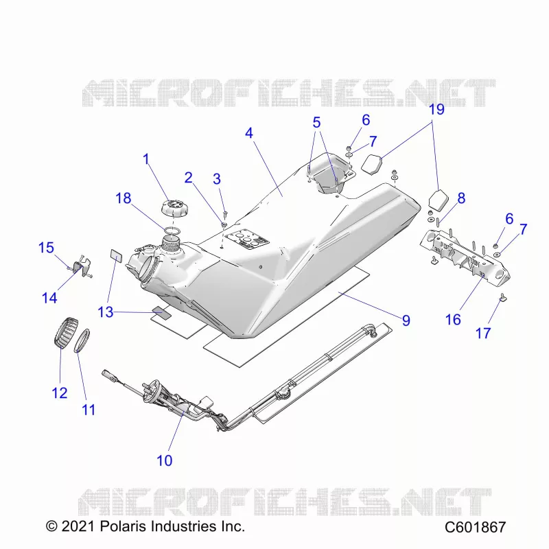 SISTEMA DE COMBUSTIBLE, FUEL TANK ASM.