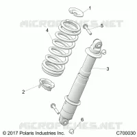 SUSPENSION, REAR MONTAJE DE DESCARGA