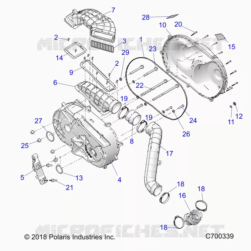 TREN, CLUTCH COVER AND DUCTING